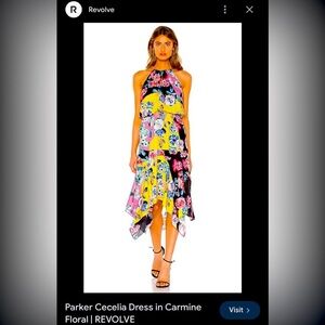 Parker revolve Cecilia dress in carmine boho glam formal spring cocktail $200